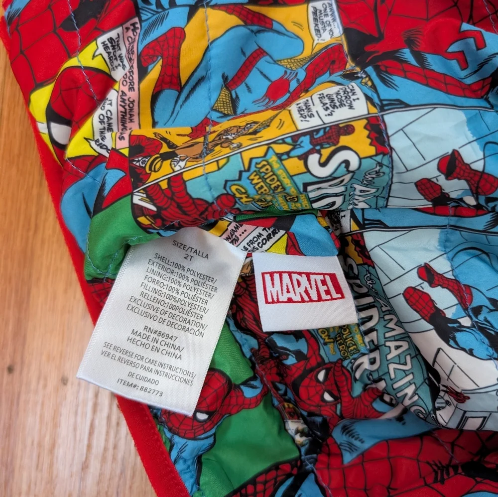 Marvel Spider-Man Comic Print Jacket - Red, Blue, Yellow - Picture 5 of 5